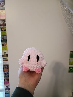 Plush Pink Hand-Knit Plushie - Soft Pink Stuffed Animal